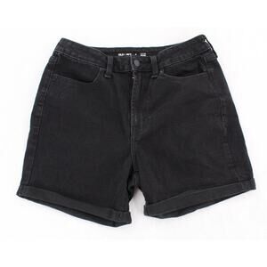 Women's Old Navy High Rise WOW Black Cuffed Denim Shorts * Size 8